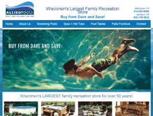 Tablet Screenshot of alliedpools.com